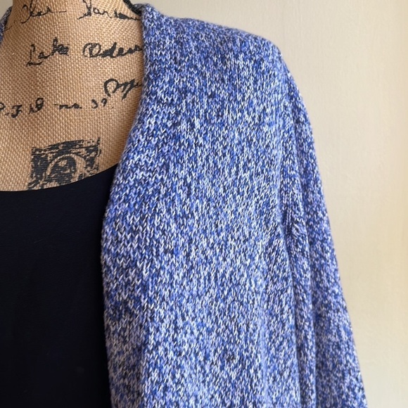 Lane Bryant open front marked over piece duster blue cardigan 10/12 - Picture 5 of 15